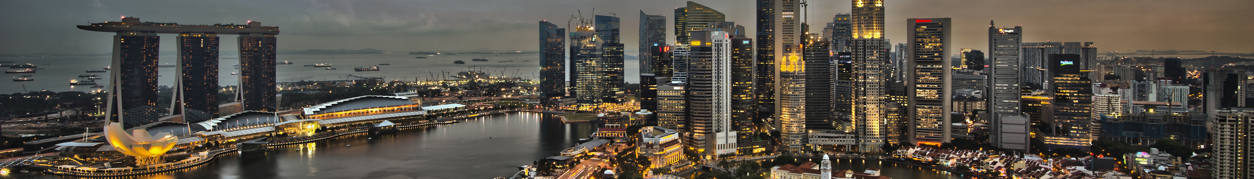 Singapore skyline at dusk illustrating central Singapore, not a specific hotel