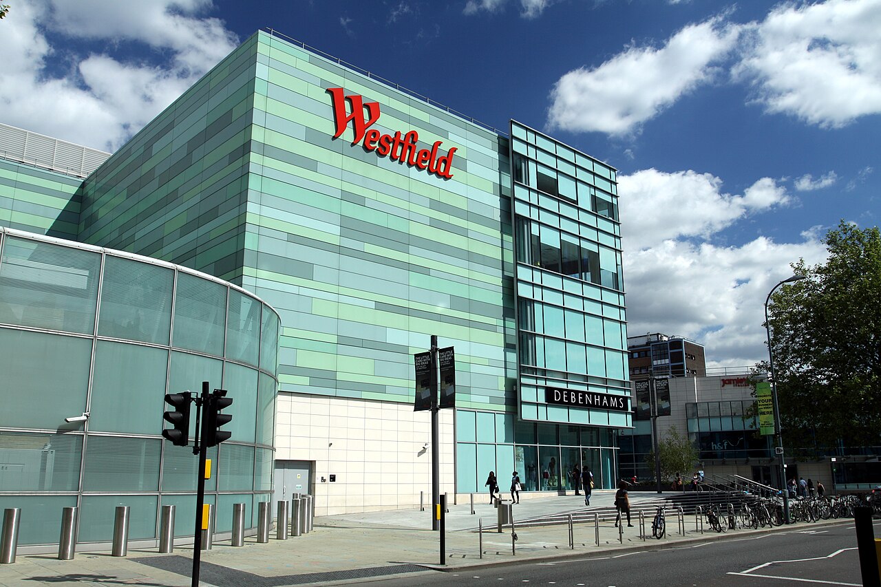 Older 2013 image of Westfield London shopping area, not the October 2026 Absurd City installation or its entrance