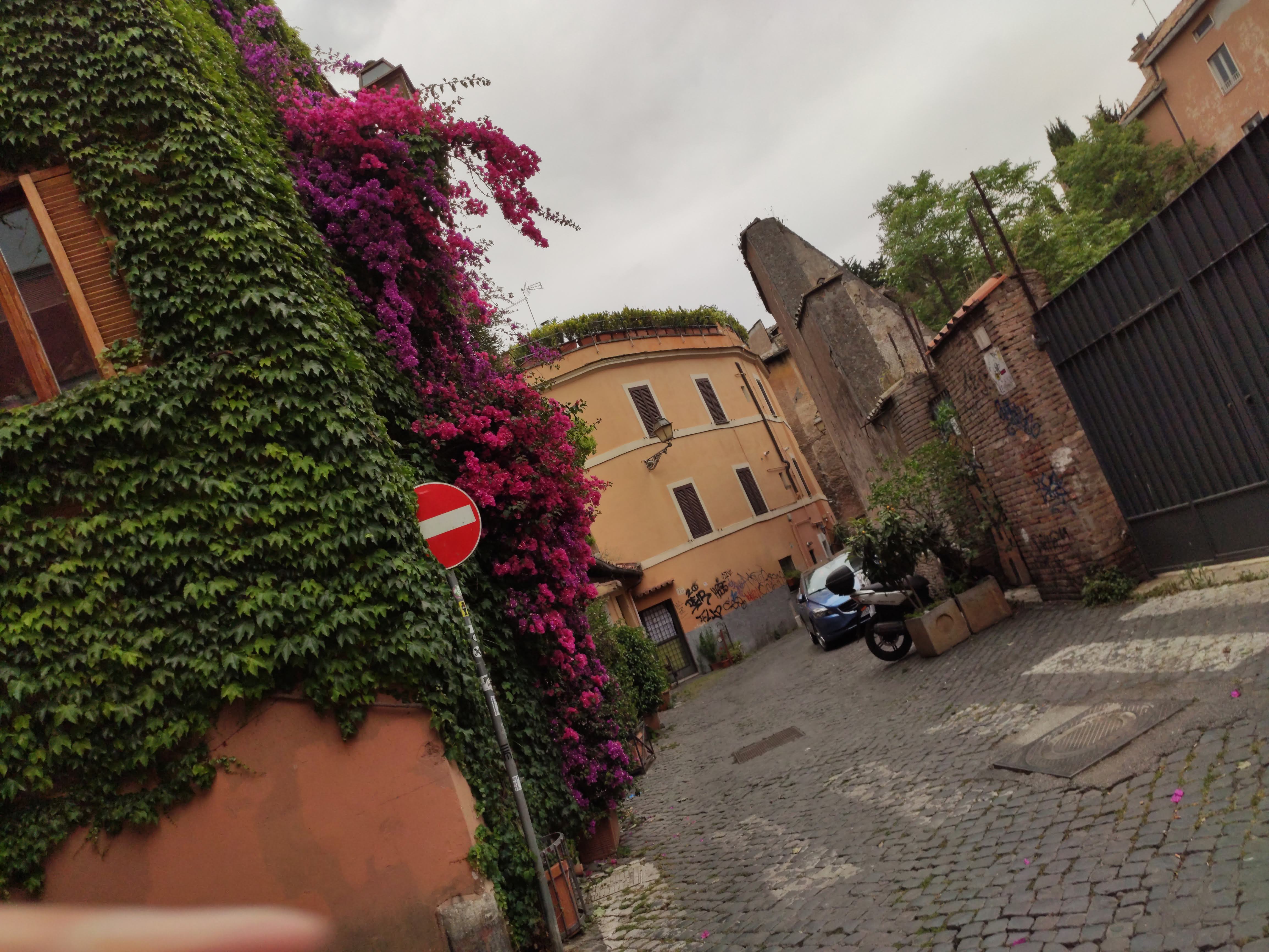 Trastevere street in Rome historic neighbourhood, not a specific hotel
